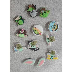 Disney Star Wars Baby Grogu Shoe Charms 12 Pieces Mixed Lot NWOTS